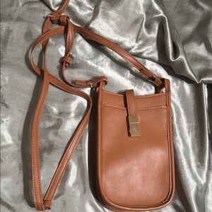 a new day Tan Crossbody cellphone  Bag.